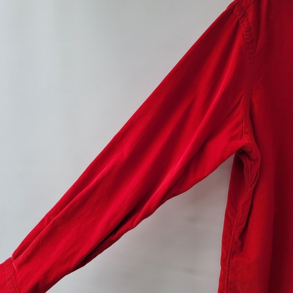 Ralph Lauren Classic Fit Corduroy Shirt Men's Large Red Button Down Preppy Pony - Picture 7 of 16
